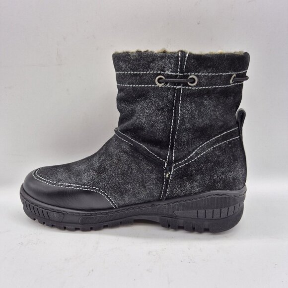 OTBT Women's Snow Boots Size 6 M Black Fanfare Reversible Spikes Leather NWB - Picture 7 of 12